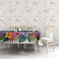 New Zealand Merry Christmas Tablecloth Kiwi Birds Snow Boarding-Vibrant Tropical Flower LT03 - Polynesian Pride