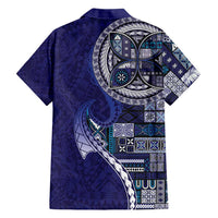 Samoan Siapo Art Tattoo Polynesian Pattern Hawaiian Shirt Navy Color LT03 - Polynesian Pride