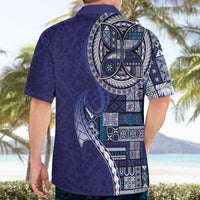 Samoan Siapo Art Tattoo Polynesian Pattern Hawaiian Shirt Navy Color LT03 - Polynesian Pride