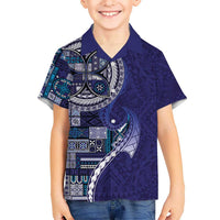 Samoan Siapo Art Tattoo Polynesian Pattern Hawaiian Shirt Navy Color LT03 - Polynesian Pride
