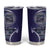 Samoan Siapo Art Tattoo Polynesian Pattern Tumbler Cup Navy Color - Polynesian Pride