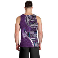 Samoan Siapo Art Tattoo Polynesian Pattern Men Tank Top Purple Color LT03 - Polynesian Pride