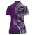 Samoan Siapo Art Tattoo Polynesian Pattern Women Polo Shirt Purple Color - Polynesian Pride