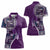 Samoan Siapo Art Tattoo Polynesian Pattern Women Polo Shirt Purple Color - Polynesian Pride