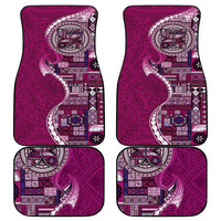 Samoan Siapo Art Tattoo Polynesian Pattern Car Mats Pink Color - Polynesian Pride