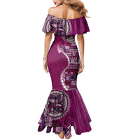 Samoan Siapo Art Tattoo Polynesian Pattern Mermaid Dress Pink Color - Polynesian Pride