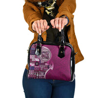 Samoan Siapo Art Tattoo Polynesian Pattern Shoulder Handbag Pink Color - Polynesian Pride