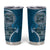 Samoan Siapo Art Tattoo Polynesian Pattern Tumbler Cup Teal Color - Polynesian Pride