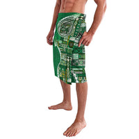 Samoan Siapo Art Tattoo Polynesian Pattern Lavalava Green Color - Polynesian Pride