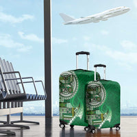 Samoan Siapo Art Tattoo Polynesian Pattern Luggage Cover Green Color - Polynesian Pride