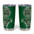 Samoan Siapo Art Tattoo Polynesian Pattern Tumbler Cup Green Color - Polynesian Pride