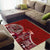 Samoan Siapo Art Tattoo Polynesian Pattern Area Rug Red Color - Polynesian Pride
