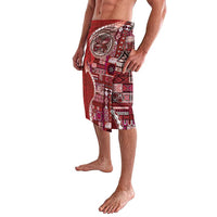 Samoan Siapo Art Tattoo Polynesian Pattern Lavalava Red Color - Polynesian Pride