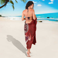 Samoan Siapo Art Tattoo Polynesian Pattern Sarong Red Color - Polynesian Pride