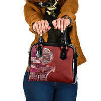 Samoan Siapo Art Tattoo Polynesian Pattern Shoulder Handbag Red Color - Polynesian Pride