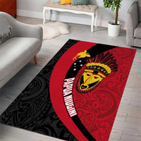 Papua New Guinea Mask Festival Area Rug Papua Niugini Tribe Mask Melanesian Pattern LT03 - Polynesian Pride