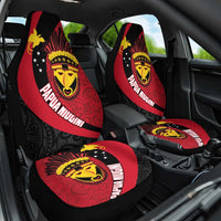 Papua New Guinea Mask Festival Car Seat Cover Papua Niugini Tribe Mask Melanesian Pattern LT03 One Size Red - Polynesian Pride