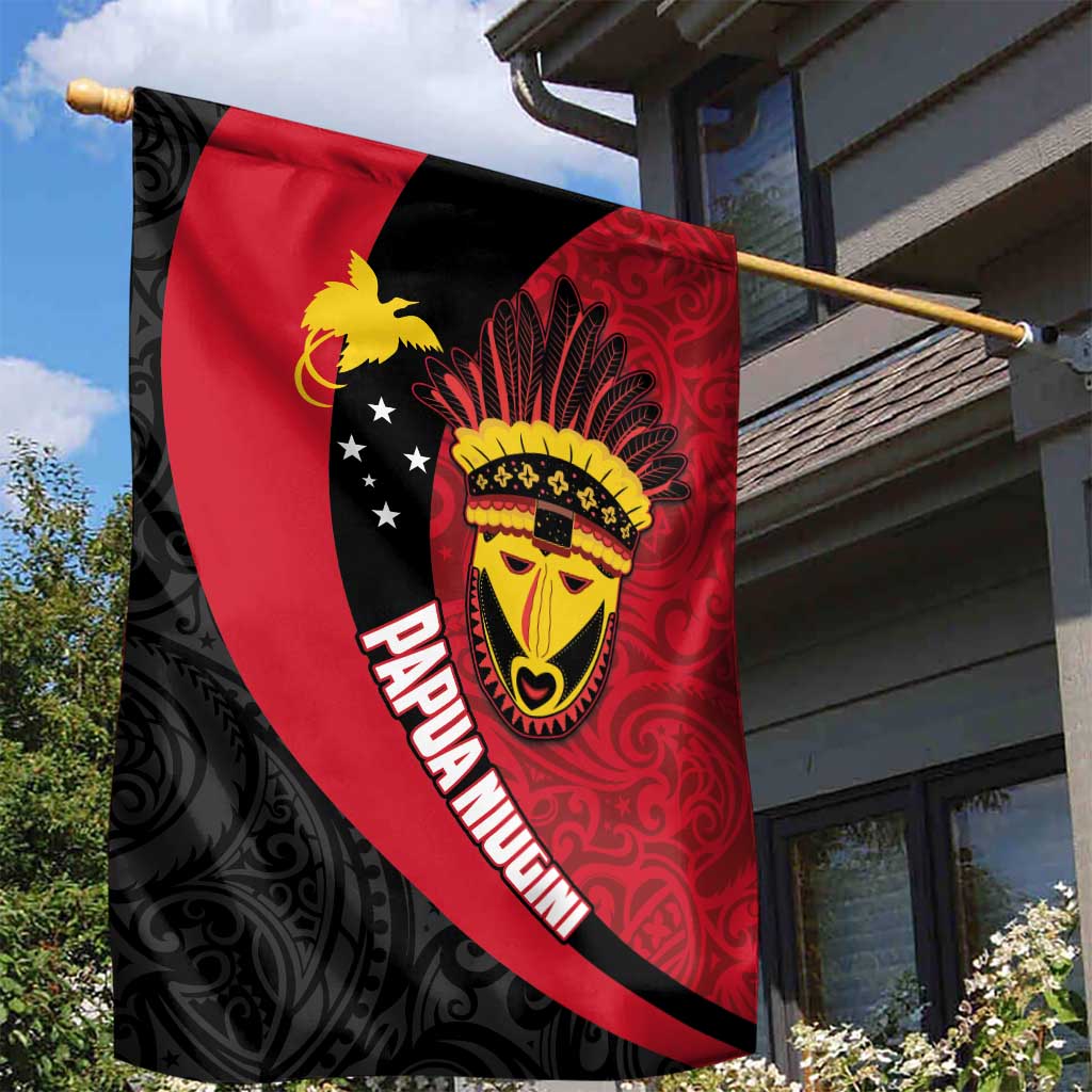 Papua New Guinea Mask Festival Garden Flag Papua Niugini Tribe Mask Melanesian Pattern LT03 - Polynesian Pride