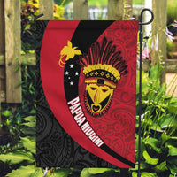 Papua New Guinea Mask Festival Garden Flag Papua Niugini Tribe Mask Melanesian Pattern LT03 Garden Flag Red - Polynesian Pride