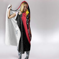 Papua New Guinea Mask Festival Hooded Blanket Papua Niugini Tribe Mask Melanesian Pattern LT03 - Polynesian Pride