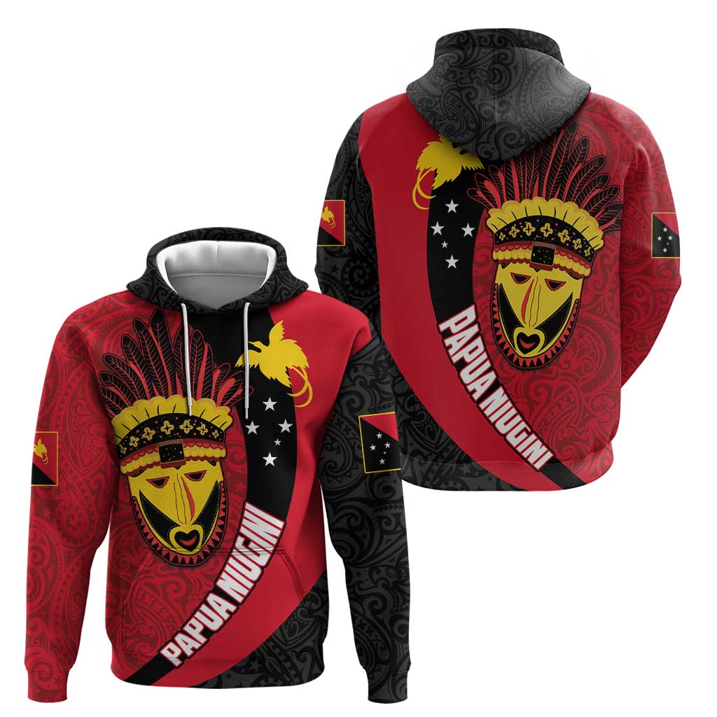 Papua New Guinea Mask Festival Hoodie Papua Niugini Tribe Mask Melanesian Pattern LT03 - Polynesian Pride