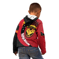 Papua New Guinea Mask Festival Kid Hoodie Papua Niugini Tribe Mask Melanesian Pattern LT03 - Polynesian Pride