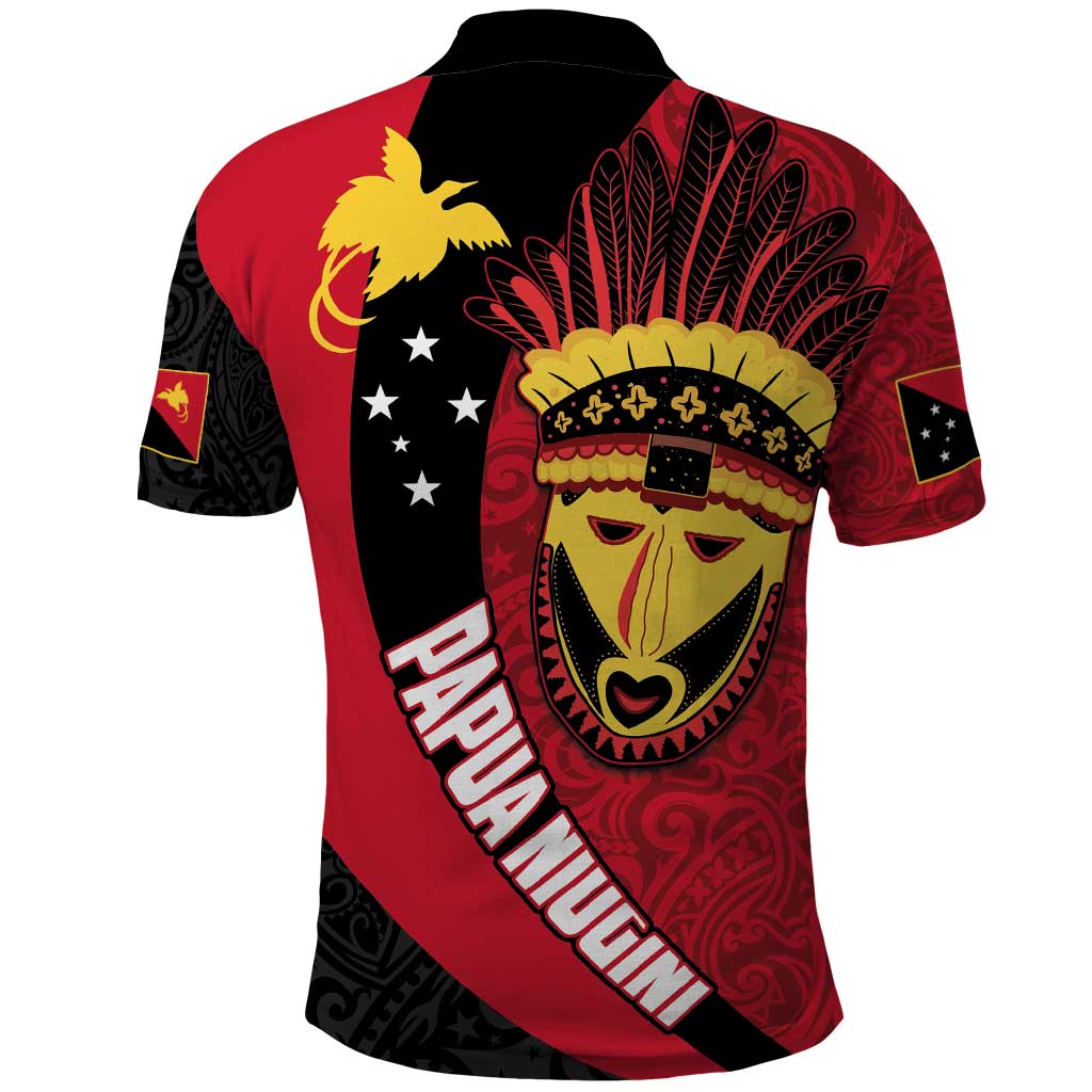 Papua New Guinea Mask Festival Polo Shirt Papua Niugini Tribe Mask Melanesian Pattern LT03 - Polynesian Pride