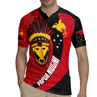 Papua New Guinea Mask Festival Rugby Jersey Papua Niugini Tribe Mask Melanesian Pattern LT03 - Polynesian Pride