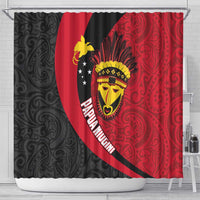 Papua New Guinea Mask Festival Shower Curtain Papua Niugini Tribe Mask Melanesian Pattern LT03 - Polynesian Pride