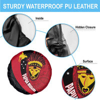 Papua New Guinea Mask Festival Spare Tire Cover Papua Niugini Tribe Mask Melanesian Pattern LT03 - Polynesian Pride