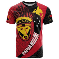 Papua New Guinea Mask Festival T Shirt Papua Niugini Tribe Mask Melanesian Pattern LT03 Red - Polynesian Pride