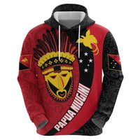 Papua New Guinea Mask Festival Zip Hoodie Papua Niugini Tribe Mask Melanesian Pattern LT03 - Polynesian Pride