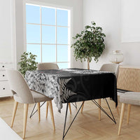 New Zealand Kea Bird Tablecloth Maori Tattoo and Silver Fern Black Color LT03 - Polynesian Pride