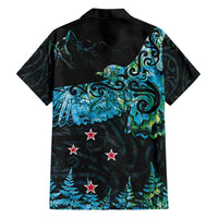 New Zealand Kea Bird Family Matching Off The Shoulder Long Sleeve Dress and Hawaiian Shirt Maori Tattoo and Silver Fern Paua Shell Style LT03 - Polynesian Pride