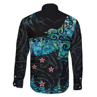 New Zealand Kea Bird Family Matching Off Shoulder Short Dress and Hawaiian Shirt Maori Tattoo and Silver Fern Paua Shell Style LT03 - Polynesian Pride