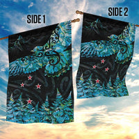New Zealand Kea Bird Garden Flag Maori Tattoo and Silver Fern Paua Shell Style LT03 - Polynesian Pride