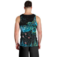 New Zealand Kea Bird Men Tank Top Maori Tattoo and Silver Fern Paua Shell Style LT03 - Polynesian Pride