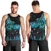 New Zealand Kea Bird Men Tank Top Maori Tattoo and Silver Fern Paua Shell Style LT03 - Polynesian Pride