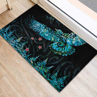 New Zealand Kea Bird Rubber Doormat Maori Tattoo and Silver Fern Paua Shell Style LT03 - Polynesian Pride
