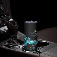 New Zealand Kea Bird Skinny Tumbler Maori Tattoo and Silver Fern Paua Shell Style LT03 - Polynesian Pride