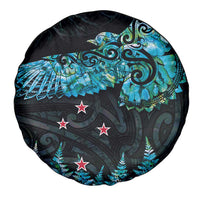 New Zealand Kea Bird Spare Tire Cover Maori Tattoo and Silver Fern Paua Shell Style LT03 - Polynesian Pride