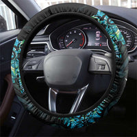 New Zealand Kea Bird Steering Wheel Cover Maori Tattoo and Silver Fern Paua Shell Style LT03 - Polynesian Pride