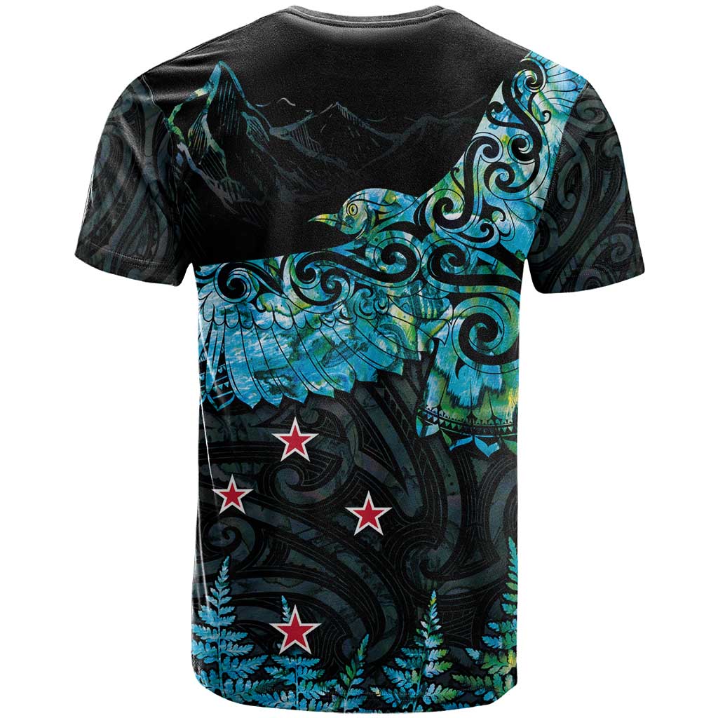 New Zealand Kea Bird T Shirt Maori Tattoo and Silver Fern Paua Shell Style LT03 - Polynesian Pride
