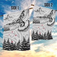 New Zealand Kea Bird Garden Flag Maori Tattoo and Silver Fern White Color LT03 - Polynesian Pride