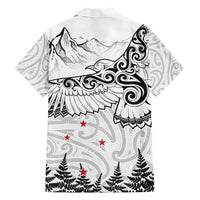 New Zealand Kea Bird Hawaiian Shirt Maori Tattoo and Silver Fern White Color LT03 - Polynesian Pride