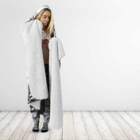New Zealand Kea Bird Hooded Blanket Maori Tattoo and Silver Fern White Color LT03 - Polynesian Pride