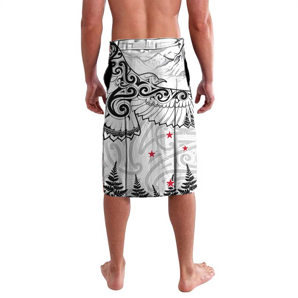 New Zealand Kea Bird Lavalava Maori Tattoo and Silver Fern White Color LT03 - Polynesian Pride