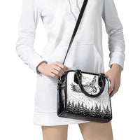 New Zealand Kea Bird Shoulder Handbag Maori Tattoo and Silver Fern White Color LT03 - Polynesian Pride