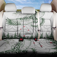 New Zealand Kea Bird Back Car Seat Cover Maori Tattoo and Silver Fern Green Color LT03 One Size White - Polynesian Pride