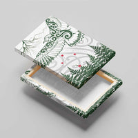 New Zealand Kea Bird Canvas Wall Art Maori Tattoo and Silver Fern Green Color LT03 - Polynesian Pride
